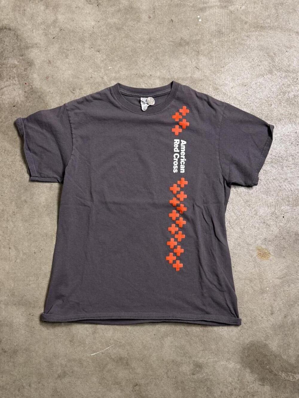 Vintage American Red Cross Delta Pro Weight Grey T-Shirt